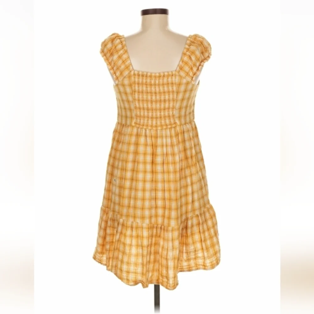 Old Navy Yellow Gingham Dress M $45 Retail - Picture 6 of 8